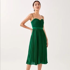 Love, Bonito Everetti Padded Pleated Midaxi Dress